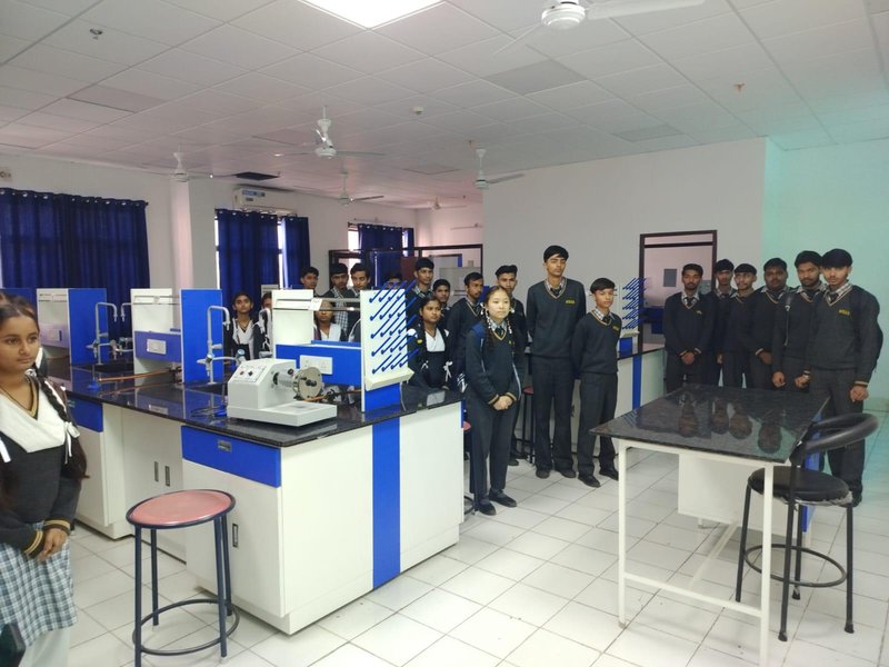 Students visiting the science laboratory