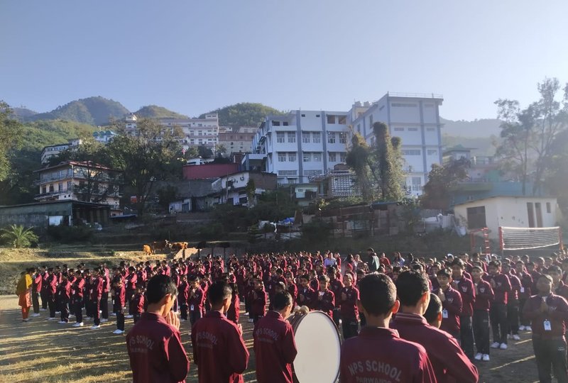 School band and morning assembly